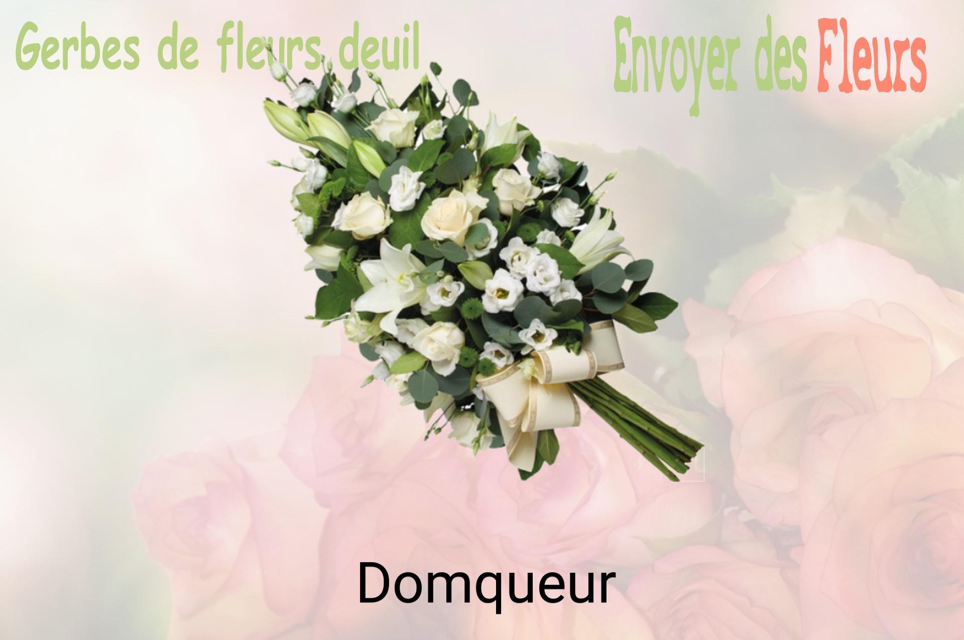 Gerbe de fleurs de deuil livrée à Domqueur